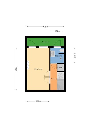 Floorplan - Mathenesserdijk 274B01, 3026 GN Rotterdam